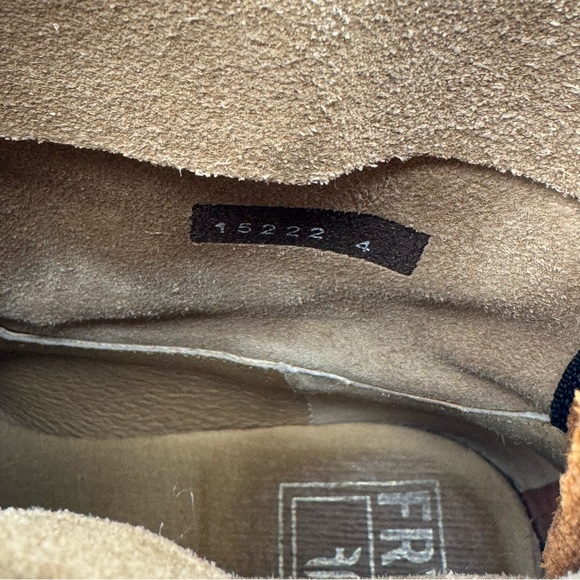 Frye Jamie Zip up Bootie ankle boots in brown tan leather and suede size 7.5 - Picture 9 of 14